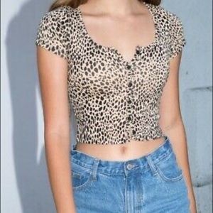 Brandy Melville Cheetah print Crop Top